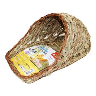 仓鼠龙猫冬天棉窝别墅荷兰猪保暖睡觉兔子小的房草屋玩具豚鼠通用