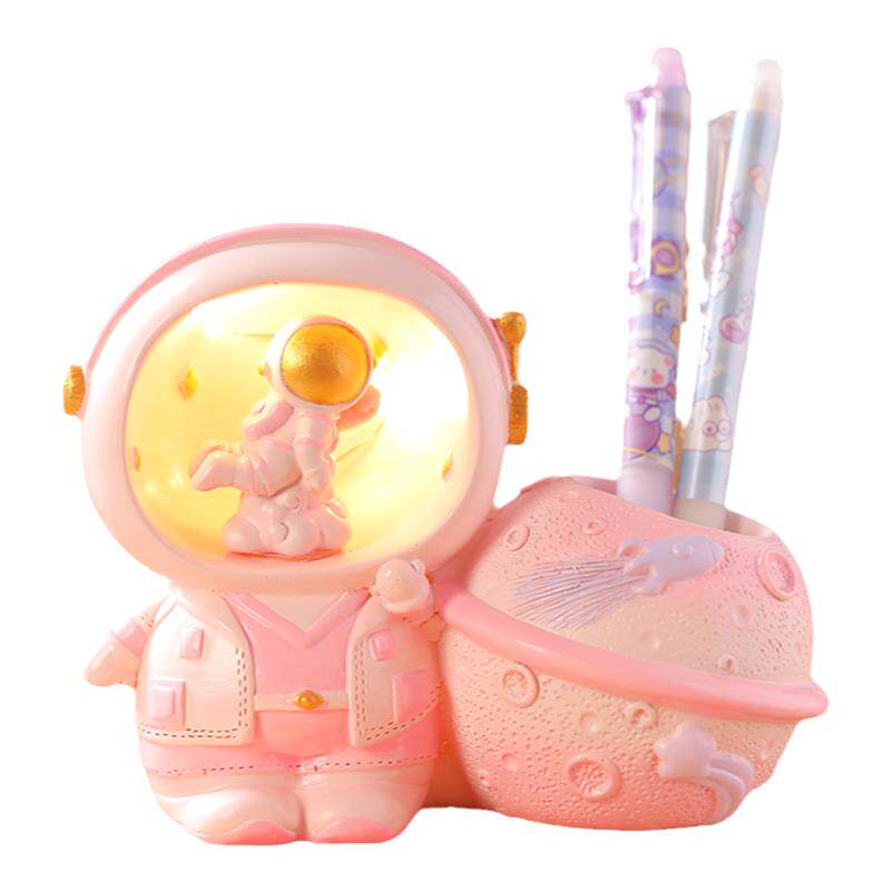 可爱宇航员笔筒小夜灯儿童男孩子生日礼物送女生闺蜜摆件毕业礼物