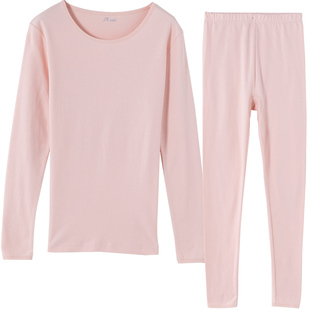 【清仓特价】顶呱呱保暖内衣女纯棉中厚秋衣秋裤女套装打底棉毛衫