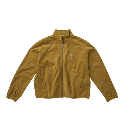 蜂窝升温立领软壳抓绒夹克