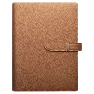 真皮笔记本活页手工A5头层牛皮记事本b5高档本子商务礼品本办公记录A4日程计划本手帐小便携封面定制logo刻字