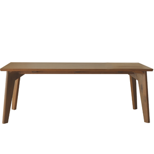 叕木/昌迪加尔长餐桌全实木工作台设计师书桌侘寂风中古柚木家具