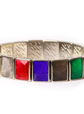 手排陨铁彩虹色手链手串