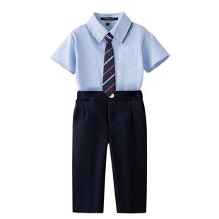 罗蒙男童西装英伦风男孩礼服夏季儿童小主持人服装钢琴演出服套装