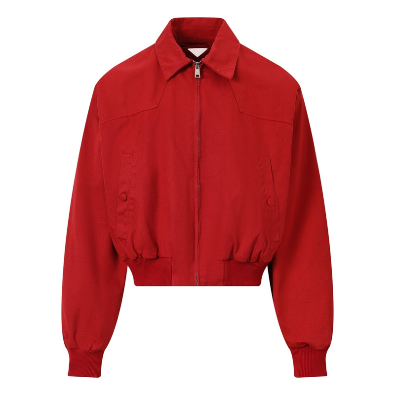 SS25 YOUNGYTKING Canvas Jacket镂空三角红色帆布夹克男女