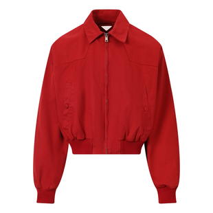 SS25 YOUNGYTKING Canvas Jacket镂空三角红色帆布夹克男女