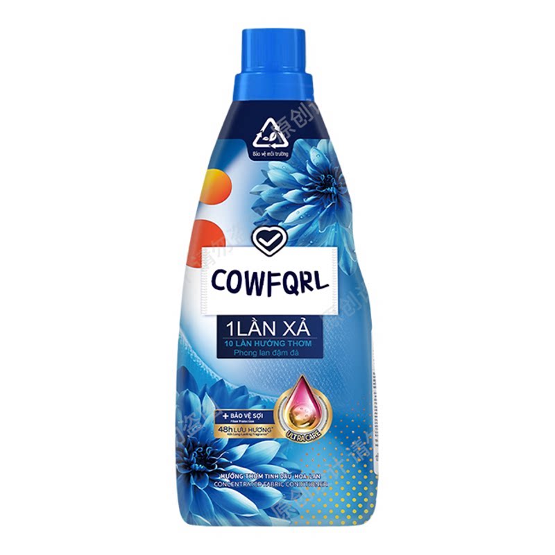 【越南本土】进口COWFQRL金柔顺剂洗衣物柔软宝宝温和特护1800m