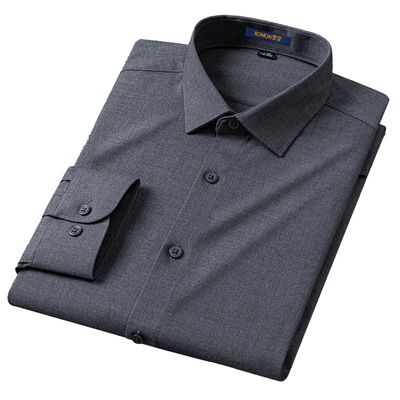 【羊毛混纺】罗蒙春季商务衬衫男