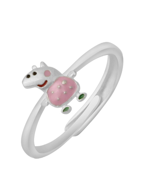 S925纯银猪戒指女可爱生肖小猪卡通款指环银戒指生日礼物包邮新品