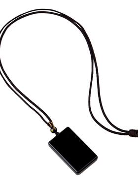 【普陀山官方】黑曜石无事牌吊坠