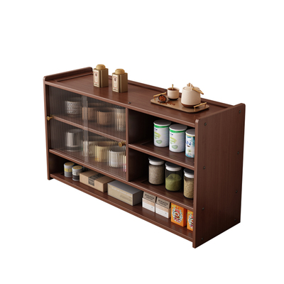 桌面置物架多层家用防尘茶杯茶具收纳架子厨房台面水杯餐具储物柜