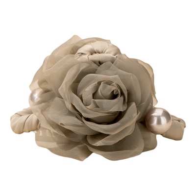 轻纱玫瑰抓夹发夹女2026新款高端后脑勺头发夹子鲨鱼夹头饰发饰