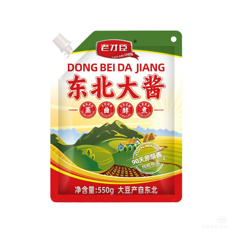 老才臣东北大酱550g袋装东北大葱蘸酱老式黄豆酱豆瓣酱拌饭拌面酱