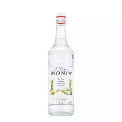 莫林MONIN纯蔗糖风味糖浆玻璃瓶1L咖啡鸡尾酒调酒糖浆果汁饮料