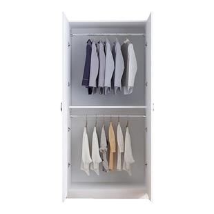 两门衣柜上下双层全挂式出租房60长70简易90宽50cm长挂大衣区衣服