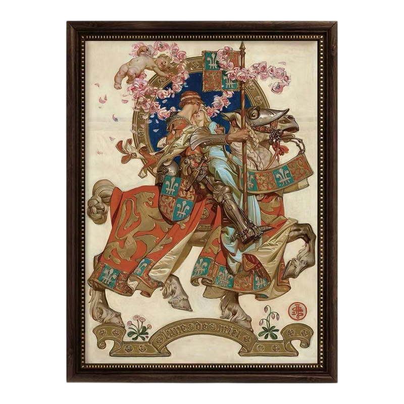 六米大象艺术名画拼图骑士烫金片