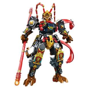 中国神话孙悟空积木拼装机甲齐天大圣2025新款男孩子6金箍棒玩具9