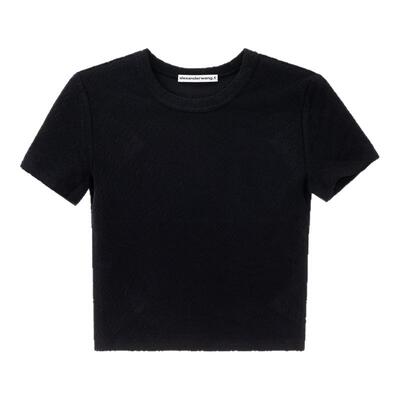 ALEXANDER WANG 春夏女士百搭纯色圆领短袖T恤银泰百货 301574