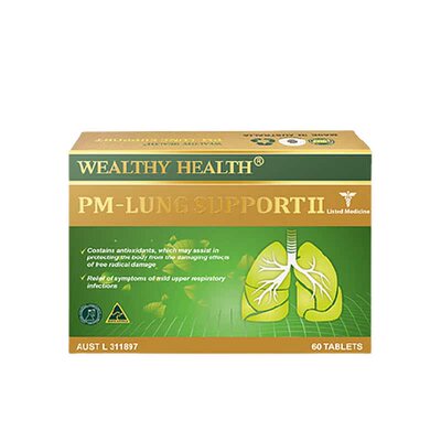 澳洲直邮 Wealthy Health WH富康肺灵润肺呼吸道qu痰防雾霾肺免疫