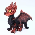12cm Black and Red Devil Dragon