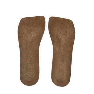 夏女真皮猪皮柔软防滑吸汗透气可贴舒适超薄七分半码垫休闲鞋垫黑