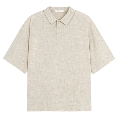 【天丝亚麻】BODYDREAM老钱莱赛尔短袖T恤男苎麻POLO衫 原麻套装