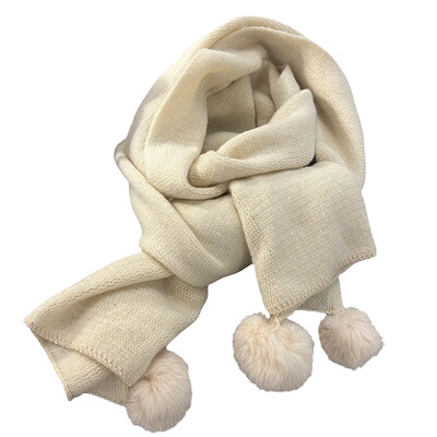 温柔风冬季日系女奶呼呼围巾