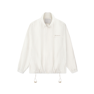 roaringwild条纹半拉链夹克外套