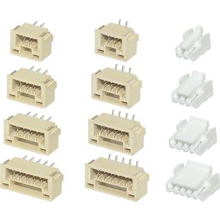 GH1.25带锁扣连接器带扣带锁接插件2 3 4 5 6 8p卧贴立贴胶壳端子