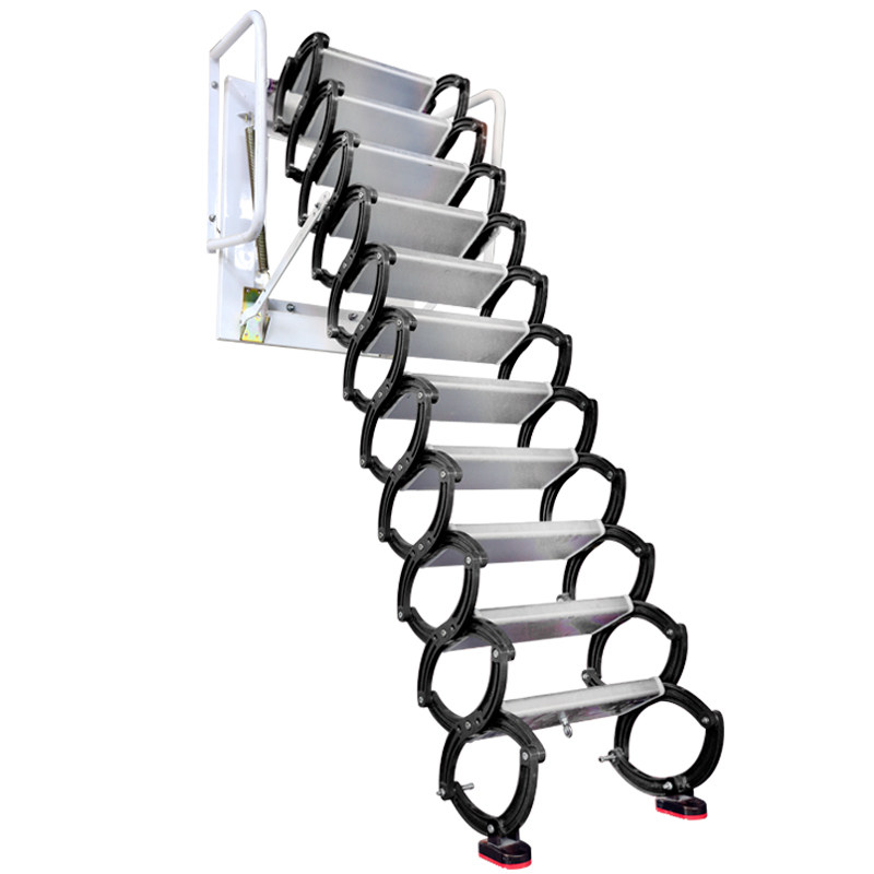 钛镁合金壁挂阁楼伸缩楼梯消防跃层伸拉梯室内外折叠别墅复式梯子