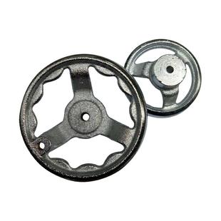 铁手轮铸铁镀亮铬3到20寸圆形转动机床把手摇手柄梅花工业手轮盘