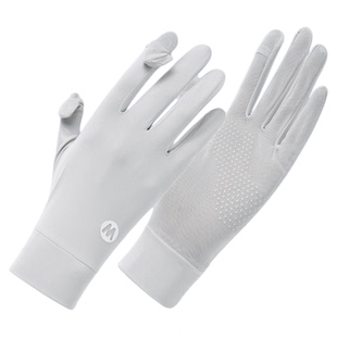 防晒手套女防紫外线薄款2026新款夏季冰丝露指男骑行开车电动专用