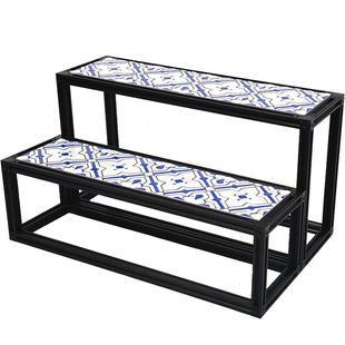 花叶®多肉多层花架铝合金中式小花盆花架落地户外小盆栽增高架