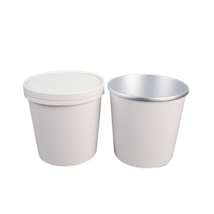 子恒炖汤外卖保温铝箔打包盒甜汤耐高温双层纸桶26oz防烫粥杯定制