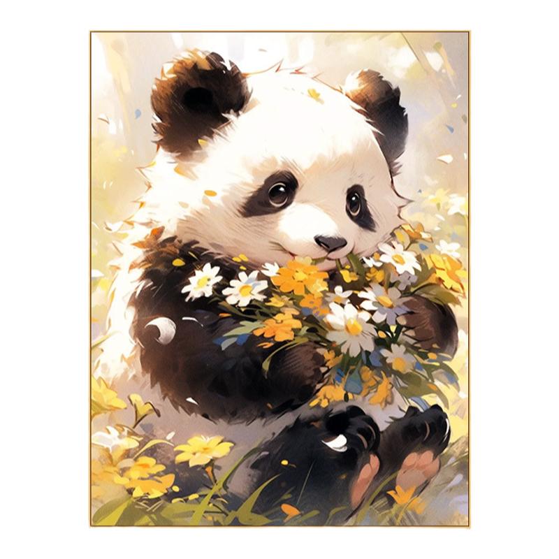 动物填充装饰画diy数字油画抽象