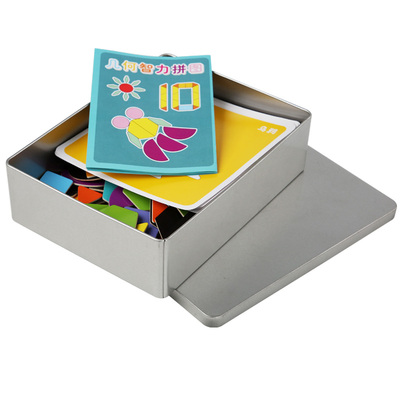 儿童玩具形状磁性拼图七巧板创意益智力想象力开发男孩女孩双性贴