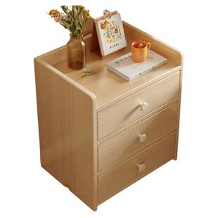 加高床头柜小型现代简约高款三抽迷你床边窄夹缝柜卧室床头收纳柜