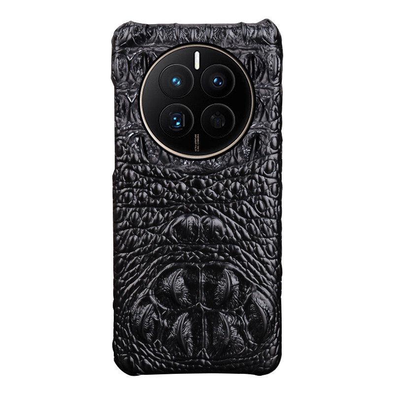 月梵希适用华为Mote50鳄鱼头骨纹华为Mote50pro商务至臻3D鳄鱼Mote50pro+真皮Mote50保时捷设计半包手机壳