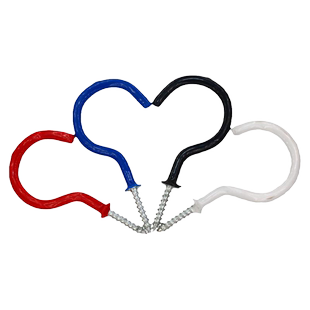 包胶问号钩自攻螺丝 创意挂钩 铁钩子 灯勾 万能钩自攻螺丝勾子