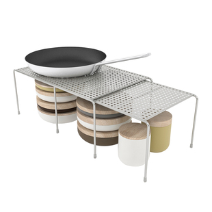 柜子分层架厨房台面调料伸缩置物架橱柜里隔板碗碟碗盘锅具收纳架