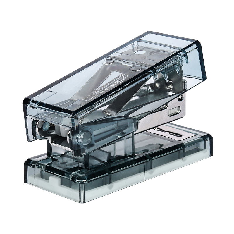 订书机迷你学生用小号钉书机透明便携式小型家用订书器办公用省力多功能装订机外卖定书机学习用品文具订书钉