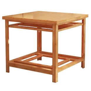 可折叠烤火桌子家用冬季多功能取暖桌餐桌简易正方形实木烤火架子