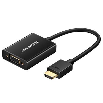 绿联hdmi转vga转换器电脑投影仪