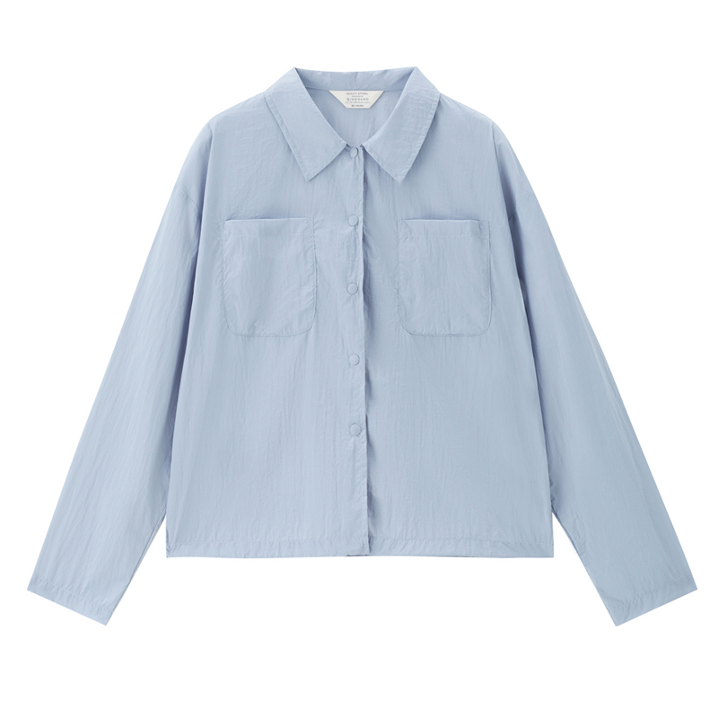 佐丹奴户外穿搭黑科技凉感防晒服薄款口袋翻领皮肤风衣女05375074