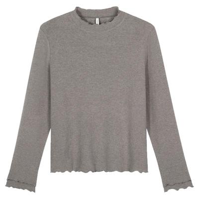 胖mm大码木耳边针织打底衫