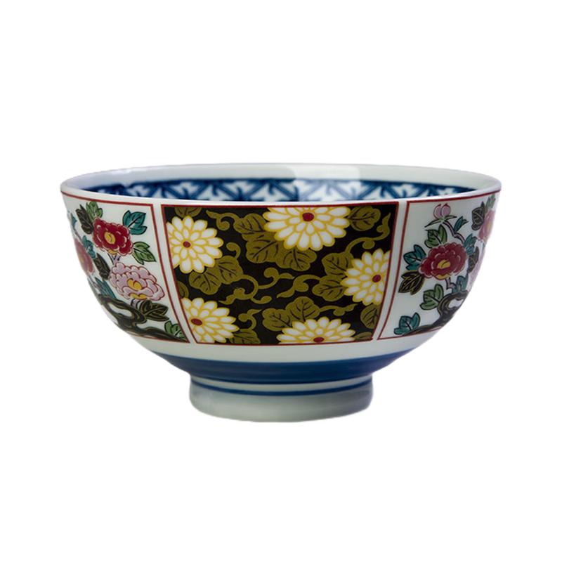 日式釉下彩烤花餐具满堂米饭碗