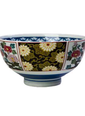 日式釉下彩烤花餐具满堂米饭碗