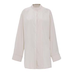 APOZi collection 东方诗人系列 新中式立领通勤基础内搭白色衬衫