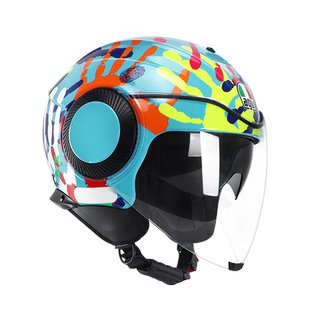 AGV意大利ORBYT摩托车头盔四分之三双镜片半盔四季夏季电动车男女