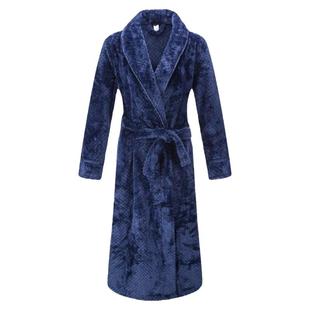 加厚睡袍女秋冬季法兰绒睡袍男冬加长浴袍情侣双面绒睡衣加绒长袍